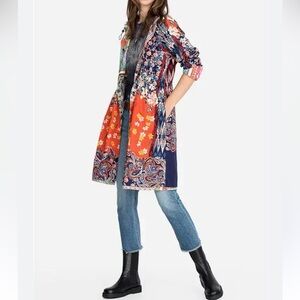 Johnny Was Reversible Callaway Multicolor Floral Paisley Jacket Windbreaker XS